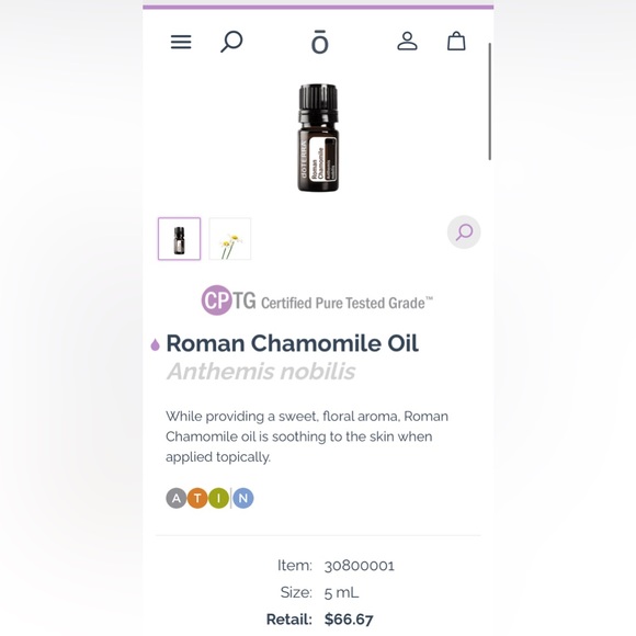 NEW Doterra Roman Chamomile oil expired 2021 - Picture 7 of 7